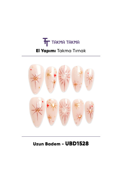 Takma Takma S Beden 10'lu Ten Uzun Badem UBD1528 Tekrar Kullanılabilir El Yap...