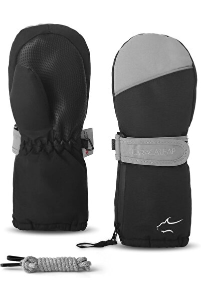 OEM Mănuși de iarnă pentru copii 5-7 ani, gri, 1 deget