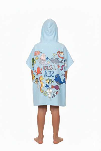 MoveBeach Prosop de plajă Poncho pentru copii 8-12 ani