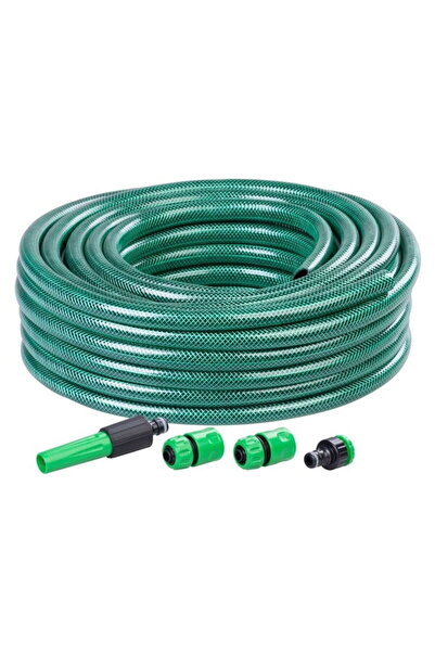 SGTT Set furtun cu accesorii de grădină, 3 straturi, 1/2, lungime 15 m, presi...