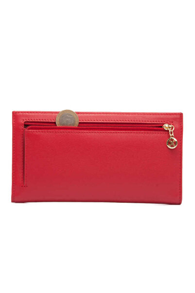 Tergan Red Genuine Leather Women's Wallet - S1Cb00005793-D39