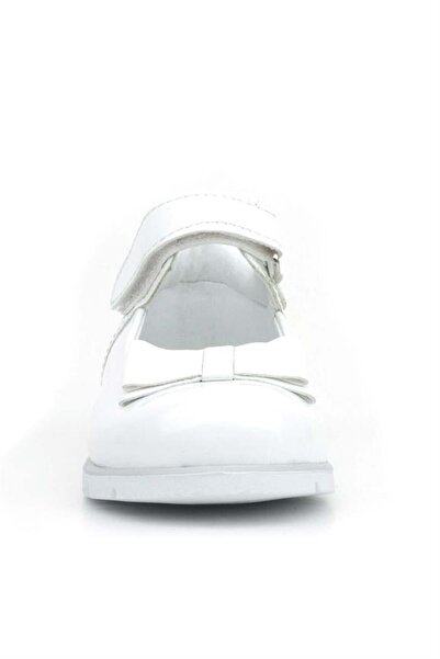 Rakerplus Baby Girl Patent Leather Ballerinas - White Bow Detail