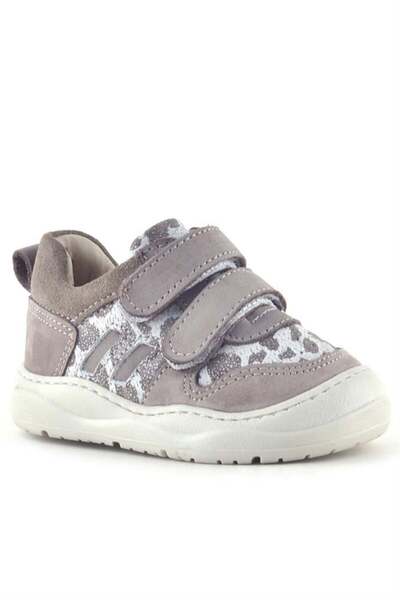 Rakerplus Schaggy Genuine Leather Beige Patterned Baby Sneakers