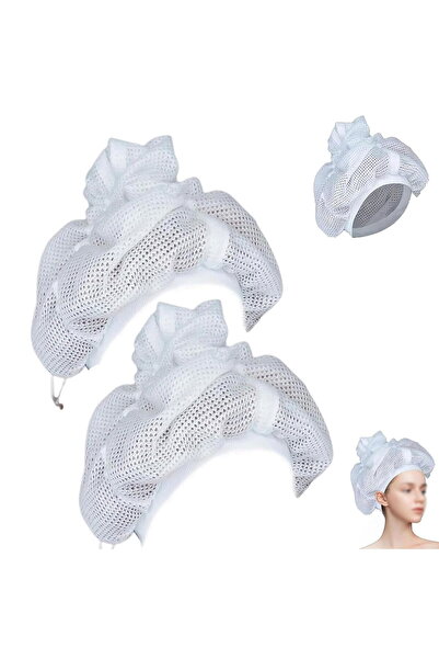 OEM Plase de protecție pentru uscarea părului creț și ondulat, reglabile, cu șnur, albe, set de 2 bucăți
