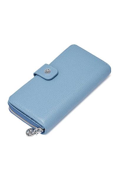 Tergan Mavi Hakiki Deri Kadın Cüzdan - S1CB00005789-C43