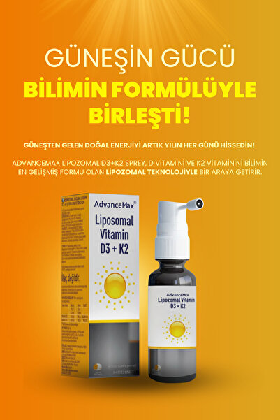 AdvanceMax Lipozomal D3K2 Sprey 30 ml
