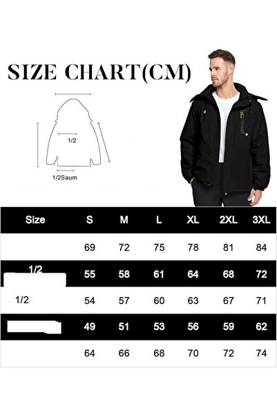 OEM Geacă de iarnă bărbătească, impermeabilă, căptușită cu blană, mărimea 2XL, albă