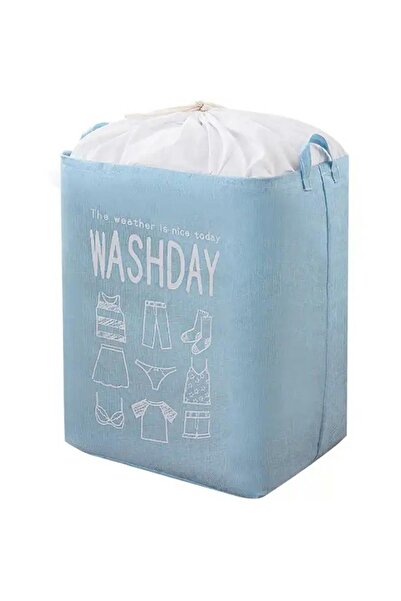 Welora Coș pliabil pentru rufe și jucării, Capacitate 70 l, Albastru - Albastru