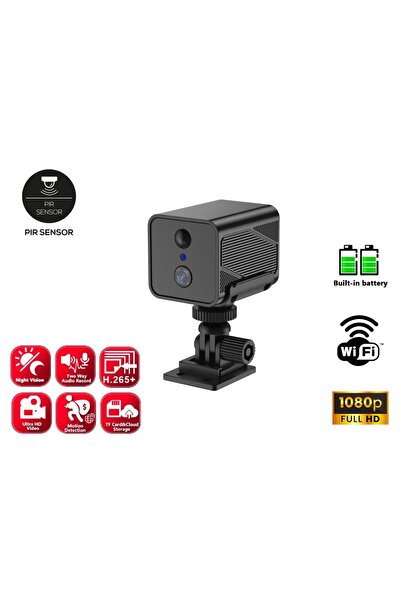 newdaki Mini WİFİ HD Kamera 2Mp Hareket Sensörlü Güvenlik IP Kamera Şarjlı Adaptör Gerektirmez