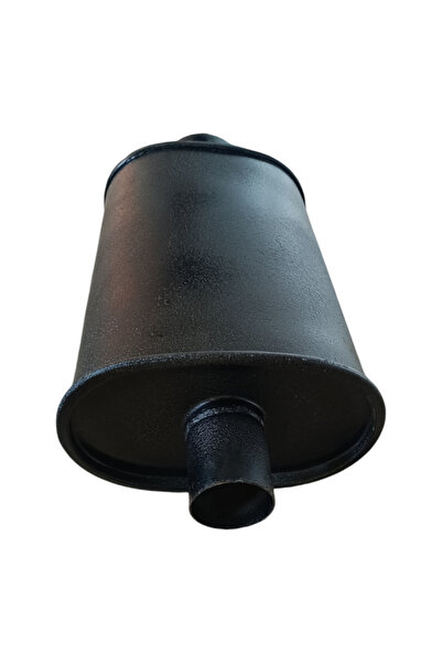 Universal sports muffler with 1 round outlet