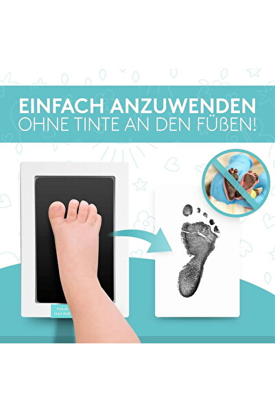 Edelhand Album de amprente pentru bebeluși, non-toxic și fără cerneală - set complet