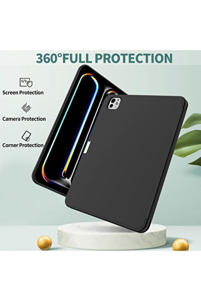 OEM IPad Pro 11 inch M4 2024 Case, with Pencil Holder, Full Back, with Auto Wake Sleep-Black