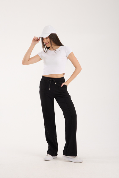 Zula Moda Raised Modal Sweatpants - Wide Leg Sweatpants