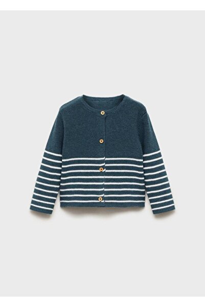 MANGO Baby Çizgili örgü hırka