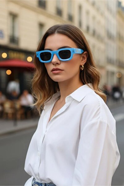 Kapin Patricia Dikdörtgen Güneş Gözlüğü - Mavi