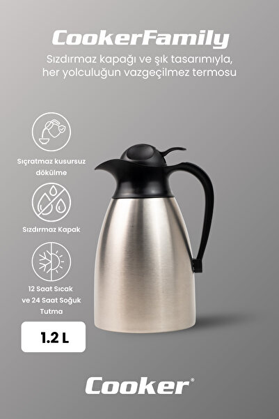 Cooker 1.5 Lt Stainless Steel Thermos Picnic Camping Restaurant Thermos