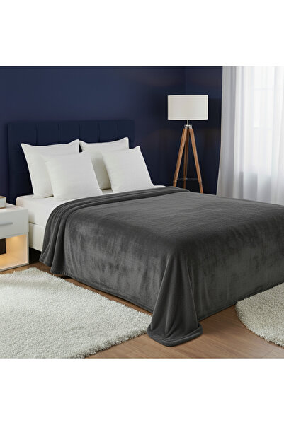 miz home collection 195*215 Wellsoft-Polar Çift kişilik Antrasit Yatak Örtüsü...