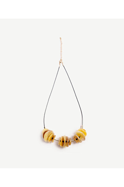 Yargıcı Deri Saplı Yuvarlak Formlu Kolye