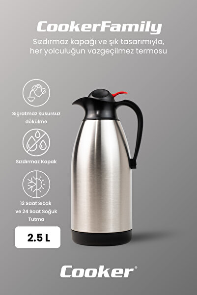Cooker Double Layer Steel Thermos 2.5 Lt Ckr2036