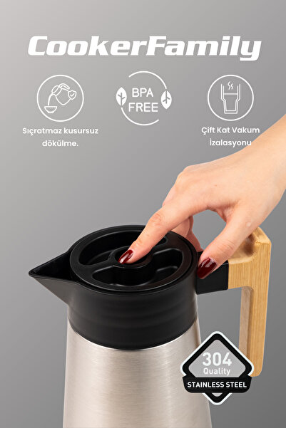 Cooker 1.5 Lt Stainless Steel Thermos Picnic Camping Restaurant Thermos