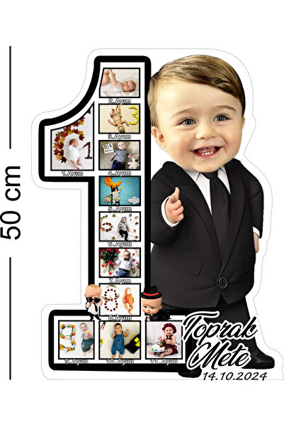 Xbedi Doğum Günü 1 Yaş Ayaklı Pano -50 Cm