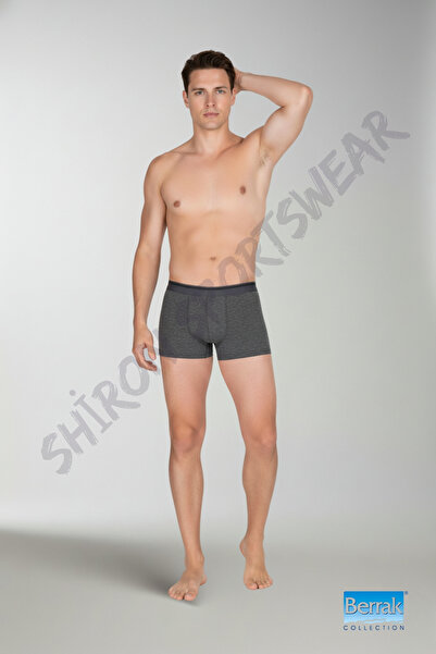 Shiron Sportswear&Company Pánské 3dílné (ČERNÉ - KOUŘOVÉ - TMAVĚ MODRÉ) lycrové bavlněné boxerky-šortky-slipky BERRAK / 1097