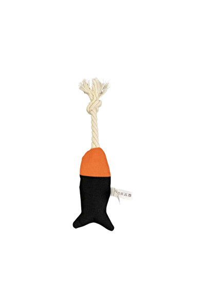 Pet Comfort Drnds Drawstring Fish Waterproof Cat Toy Black-Orange (221001) Ø6Cm, 24cm