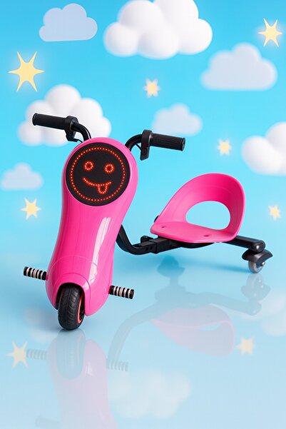 OEM Tricicleta electrica PINK ROSE Drift , 6.5 inch, motor brushless 180W, 24V 4400mAh, viteza 13km/h