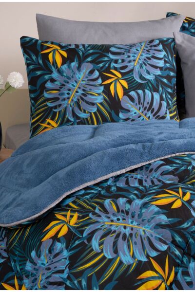 VİLERA HOME Pofi̇k Welsoft Double Size Duvet Set with Pillowcases