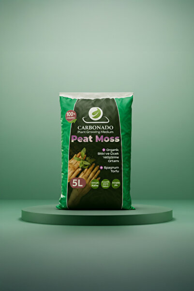 Carbonado Peat Moss 5l | Hava Alan Torf Toprak, Saksı Ve Fide Için %100 Organ...