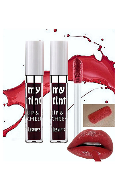 Lesvip's 2 adet 24 saat kalıcı dudak ve yanak renklendirici tint