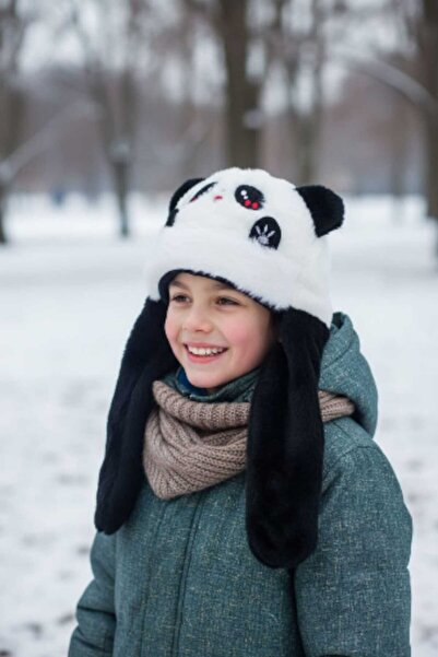 Aware Time 1-3 Years Old Boy's Plush Figured Winter Beanie That Can Be Tied A...