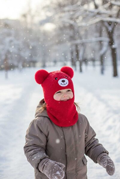 Aware Time 3-8 Yaş Kız ve Erkek Çocuk Figürlü İçi Polarlı Kar Maskesi