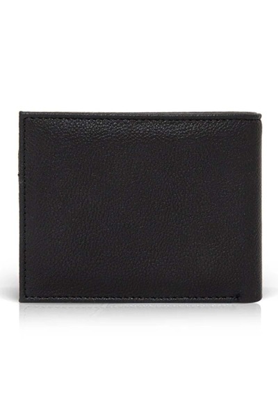 Mavi Mühür Logo Faux Leather Wallet Sports Wallet Black