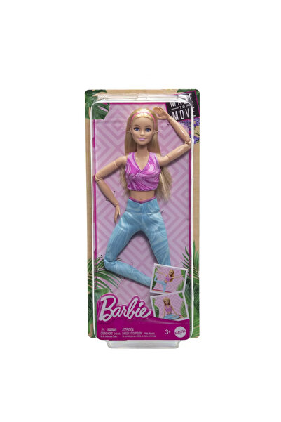 Barbie Păpușă blondă cu vârf violet, făcută să se miște