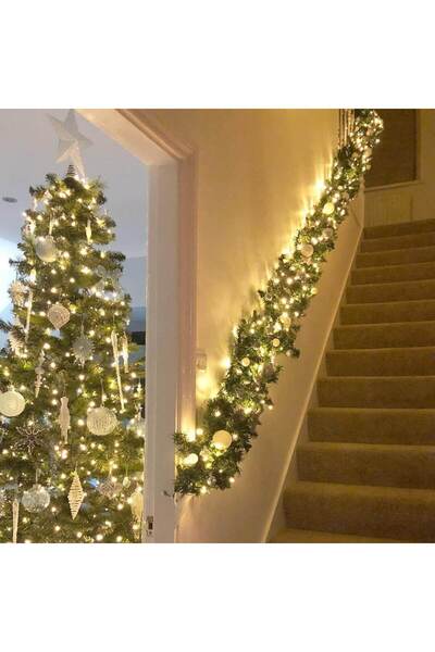 Yellowtech Büyük Boy Yılbaşı Çam Dalı 270 Cm 240 Dal 10 Metre LED Işık HEDİYE