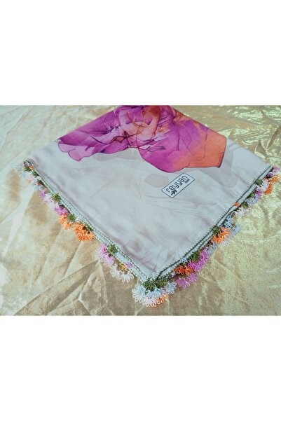 Cenk Șal de brodat manual Reyhan, brodat cu ac, brodat pe 4 laturi, cadou, ye...