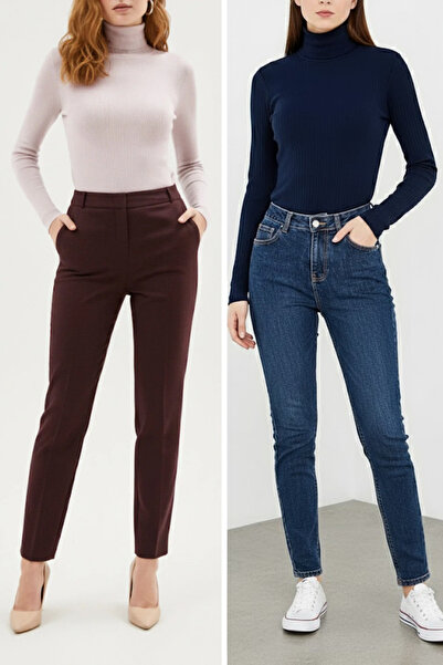 ZENCHES 2'Li Ekonomik Boğazlı Kazak Hazır Paket Mevsimlik Kurtarıcı Parça Pam...