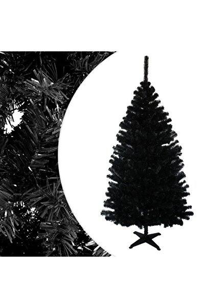 PROCART Artificial fir tree, Royal Black, height 220 cm, black, with stand included