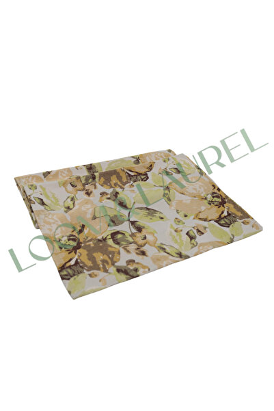 LOOM & LAUREL Jakarlı Dokuma Dekoratif Runner 45x140 cm Yeşil Çiçekli