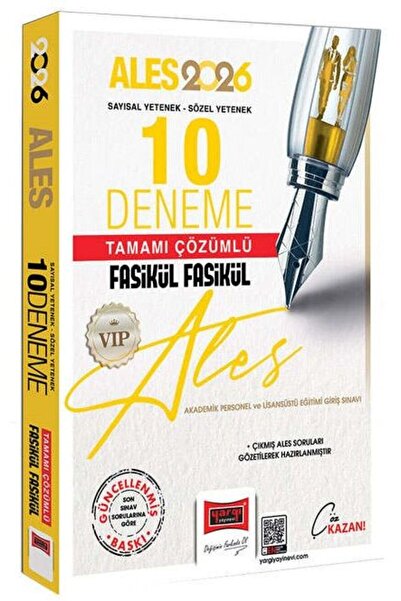 Yargı Yayınları Yargı 2026 ALES VIP 10 Deneme Fasikül Çözümlü Yargı Yayınları