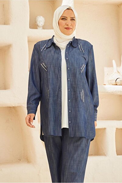 Alvina Linen Effected Trousers Suit 20776