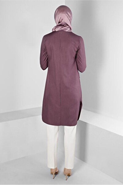 Alvina Slit Detailed Pocket Tunic - 43424