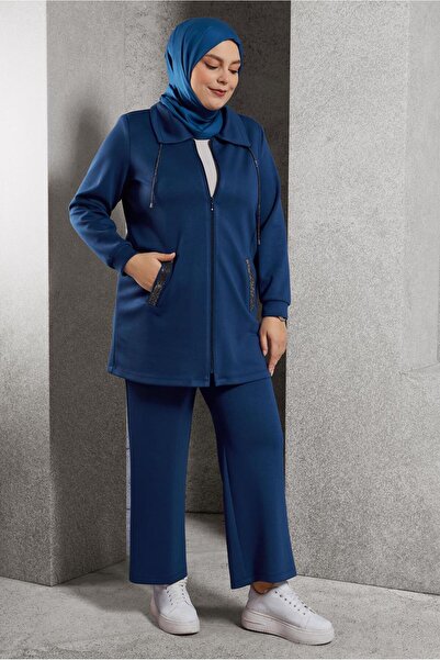 Alvina 20646 Model Zipper and Trousers Suit