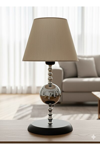 asellus Moon Luxury Silver Globe Lampshade Modern Bedroom Table Lamp with Black Head 2025 Trend