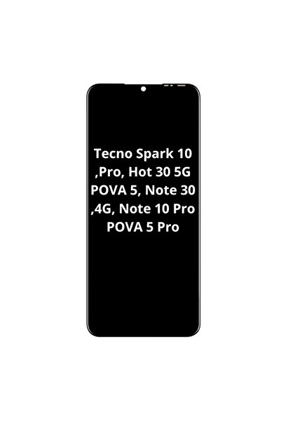 Gadgets Connection شاشة LCD لهاتف تكنو سبارك 10 برو هوت 30 5 جي بوفا 5 نوت 30 4 جي نوت 10 برو بوفا 5 برو باللون الأسود