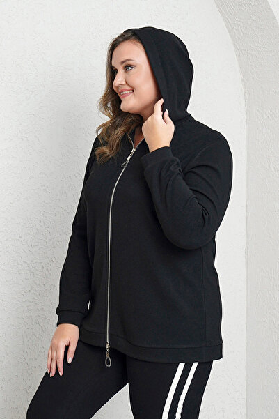 Büyük Moda Hooded Knitwear Cardigan