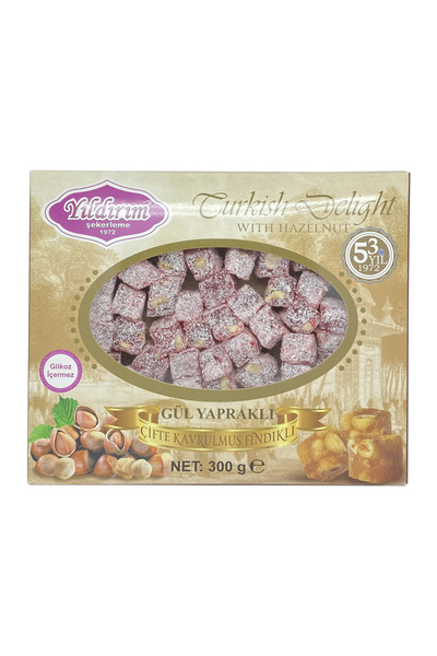 Yıldırım Şekerleme 300 gr. Duble Fındıklı Gül Lokumu