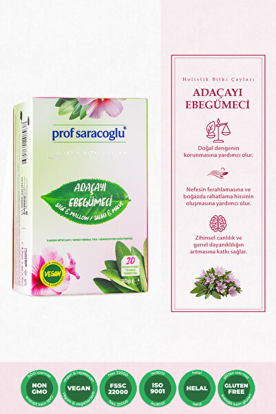 prof saracoglu Adaçayı & Ebegümeci Karışık Bitki Çayı 20'li