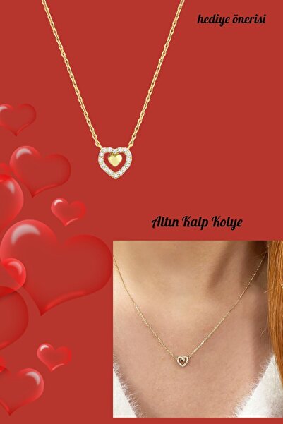 Hepimitu Kalpli Altın Kolye